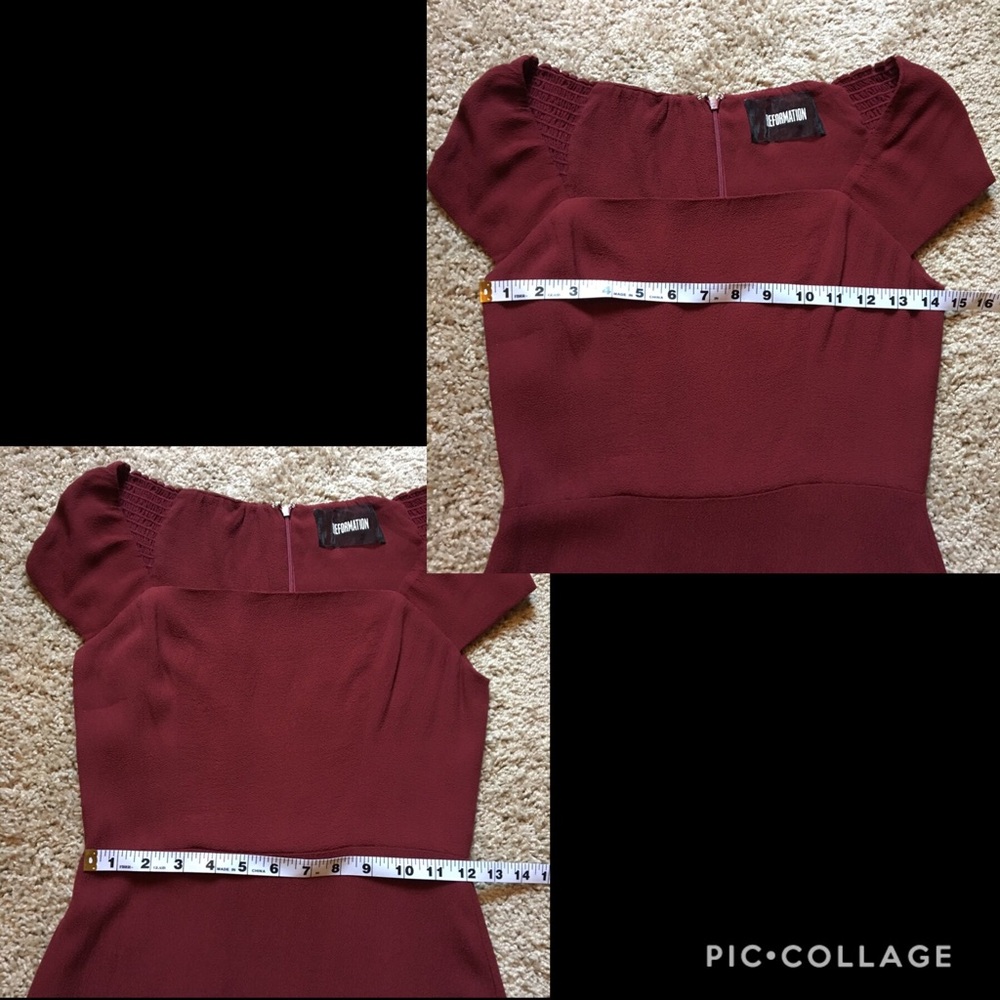 Reformation Orlando Dress-Garnet Sz 4 NWOT - Picture 5 of 7